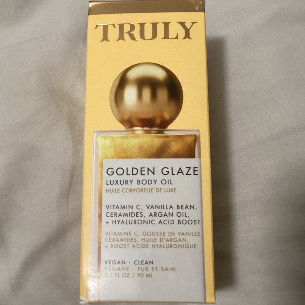 TRULY Golden Glaze Body Oil with Sparkling Gold new